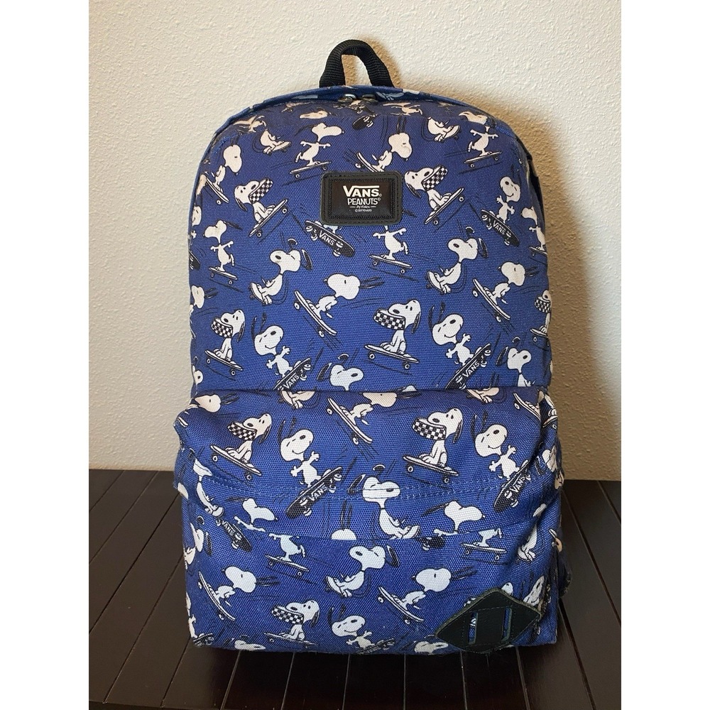 Vans Peanuts Snoopy Backpack Skateboard Bag All Over Snoopy Print